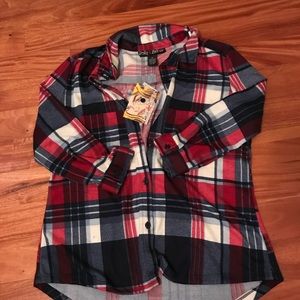 Polly and Esther quarter sleeved flannel